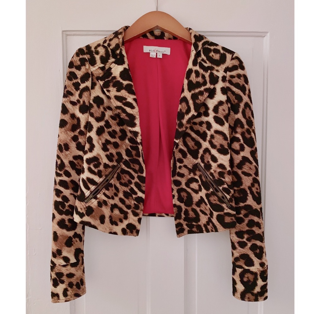 Leopard print blazer